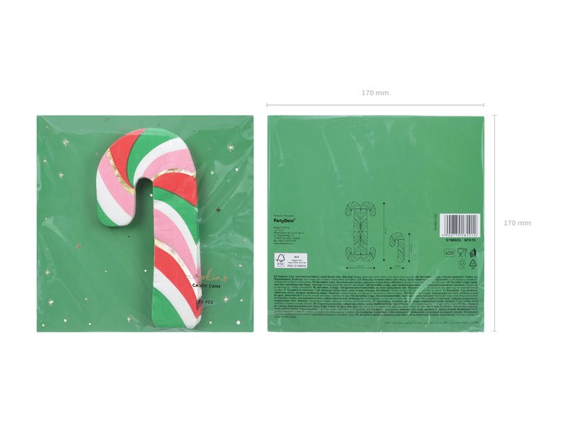 Servetten Zuurstok 15,5cm 20st van Partydeco koop je bij Partywinkel