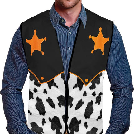 Sherrif Vest Zwart Wit Cowboy van Fiestas Guirca koop je bij Partywinkel