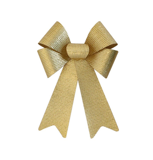Gold Bow Glitter Stripes 38cm