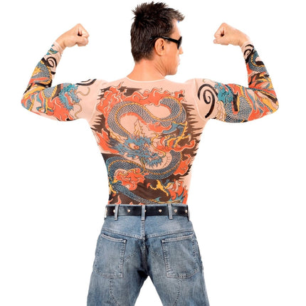Shirt Tattoo Tijger van Widmann koop je bij Partywinkel
