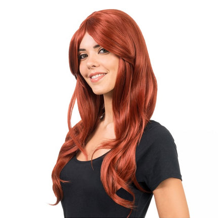 Sienna Wig, Mahogany Red-Brown, 68 cm