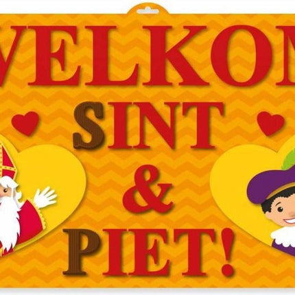 Sint en Piet Kleurplaat Deurbord 58cm van Folat koop je bij Partywinkel