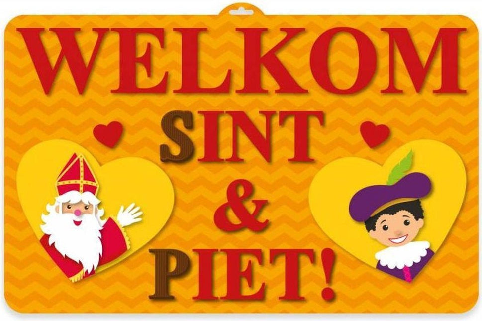 Sint en Piet Kleurplaat Deurbord 58cm van Folat koop je bij Partywinkel