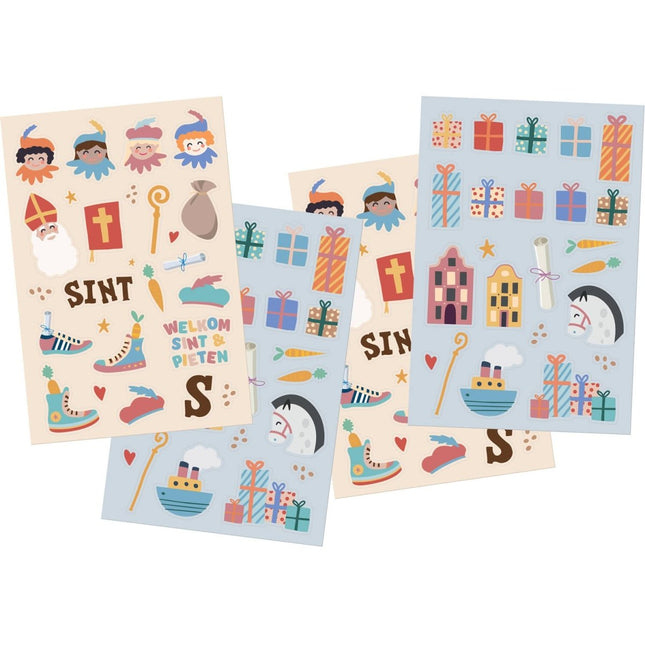 Sint en pieten stickers 49 stuks van Folat koop je bij Partywinkel