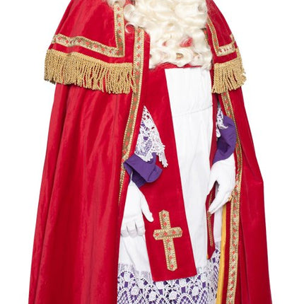 Sinterklaaspak Katoen Fluweel 4 delig van Haza Witbaard koop je bij Partywinkel