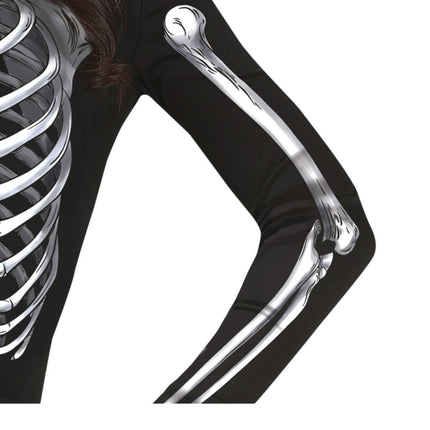 Skelet Halloween Jurk Dames Zwart van Fiestas Guirca koop je bij Partywinkel