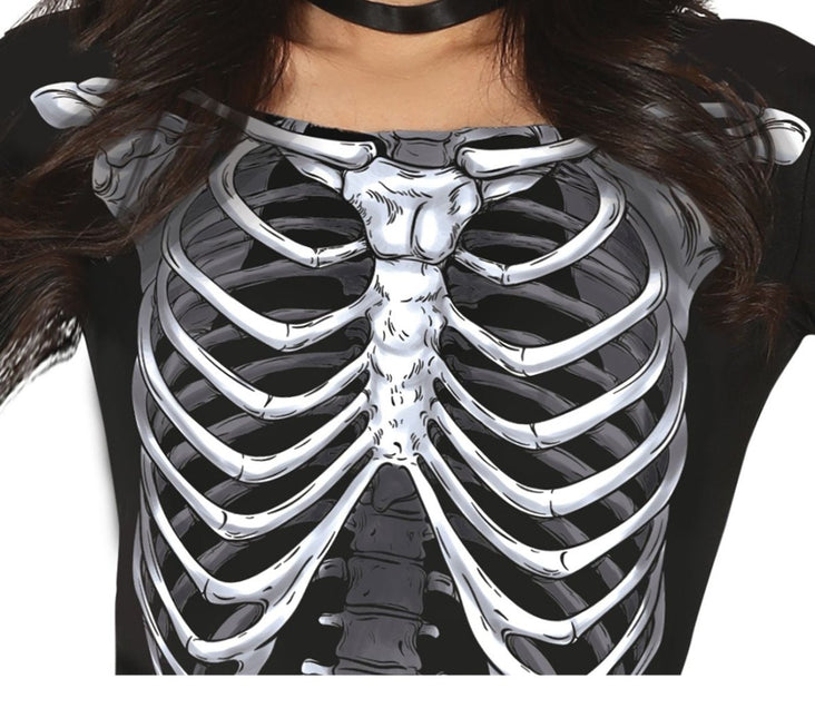 Skelet Halloween Jurk Dames Zwart van Fiestas Guirca koop je bij Partywinkel