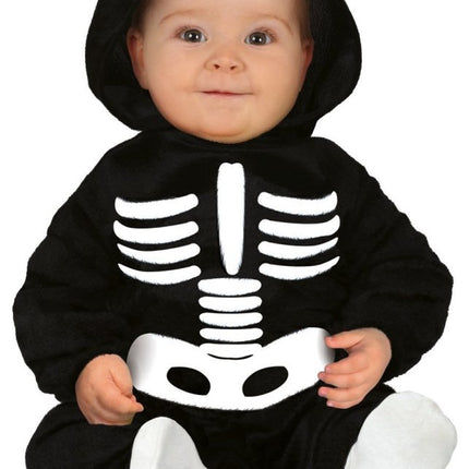 Skelet Halloween Kostuum Baby zwart - wit van Fiestas Guirca koop je bij Partywinkel