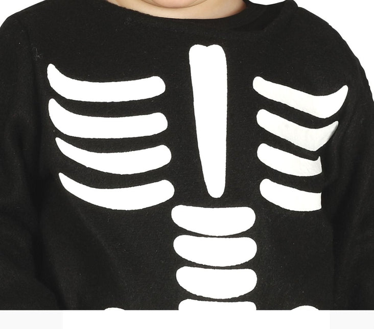 Skelet Halloween Kostuum Baby Zwart Wit van Fiestas Guirca koop je bij Partywinkel