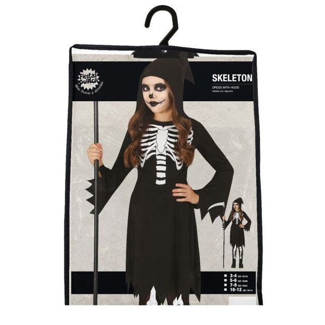 Skelet Halloween Kostuum Kind Zwart van Fiestas Guirca koop je bij Partywinkel