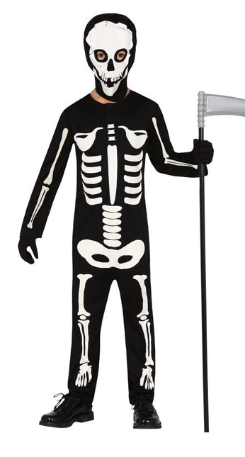 Skelet Halloween Kostuum Kind zwart - wit van Fiestas Guirca koop je bij Partywinkel