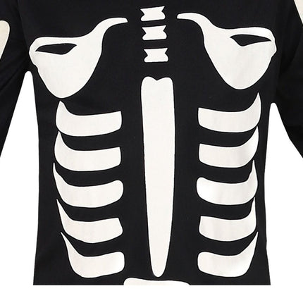 Skelet Halloween Kostuum Kind zwart - wit van Fiestas Guirca koop je bij Partywinkel