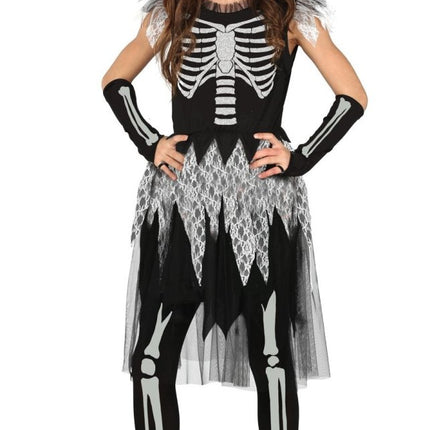 Skelet Halloween Kostuum Meisje van Fiestas Guirca koop je bij Partywinkel