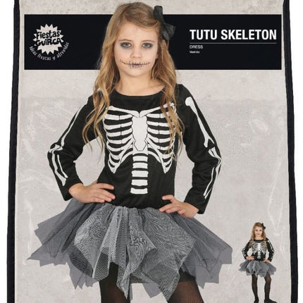 Skelet Halloween Kostuum Meisje tutu van Fiestas Guirca koop je bij Partywinkel