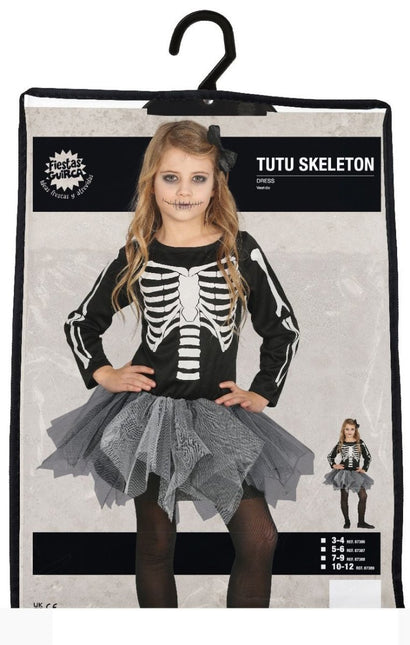 Skelet Halloween Kostuum Meisje tutu van Fiestas Guirca koop je bij Partywinkel