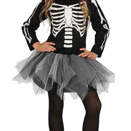 Skelet Halloween Kostuum Meisje tutu van Fiestas Guirca koop je bij Partywinkel