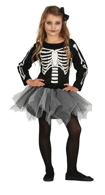 Skelet Halloween Kostuum Meisje tutu van Fiestas Guirca koop je bij Partywinkel