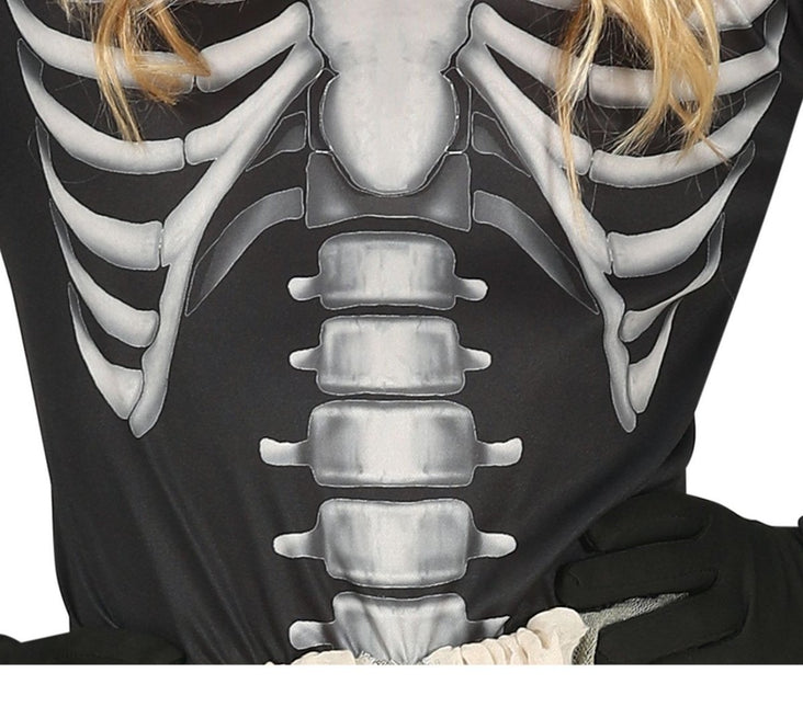 Skelet Halloween Kostuum Meisje Zwart van Fiestas Guirca koop je bij Partywinkel