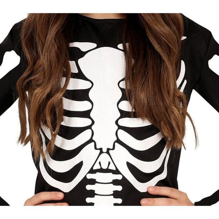 Skelet Halloween Kostuum Meisje Zwart Wit van Fiestas Guirca koop je bij Partywinkel