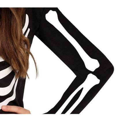 Skelet Halloween Kostuum Meisje Zwart Wit van Fiestas Guirca koop je bij Partywinkel