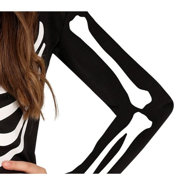 Skelet Halloween Kostuum Meisje Zwart Wit van Fiestas Guirca koop je bij Partywinkel