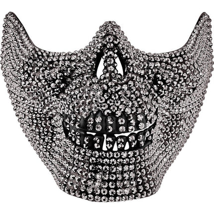 Skelet Masker Zwart Strass van Widmann koop je bij Partywinkel