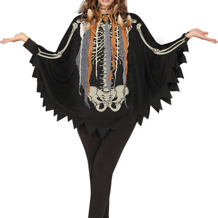 Skelet Poncho Zwart van Fiestas Guirca koop je bij Partywinkel