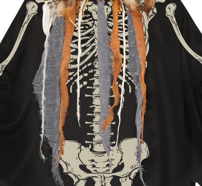Skelet Poncho Zwart van Fiestas Guirca koop je bij Partywinkel