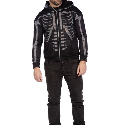 Skelet Vest Zwart Heren Strass van Wilbers & Wilbers koop je bij Partywinkel