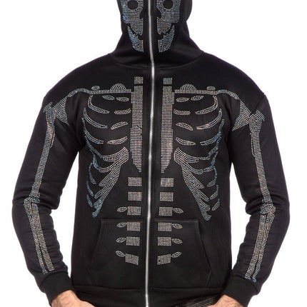 Skelet Vest Zwart Heren Strass van Wilbers & Wilbers koop je bij Partywinkel