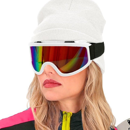 Ski Bril 80s Wit van Widmann koop je bij Partywinkel