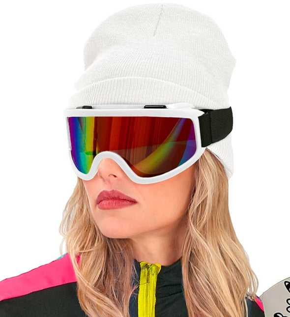 Ski Bril 80s Wit van Widmann koop je bij Partywinkel