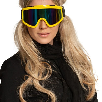 Ski Bril Geel van Partychimp koop je bij Partywinkel