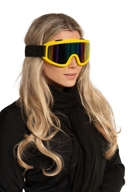 Ski Bril Geel van Partychimp koop je bij Partywinkel
