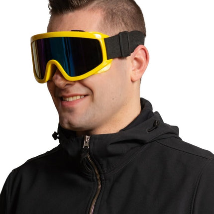 Ski Bril Geel van Partychimp koop je bij Partywinkel