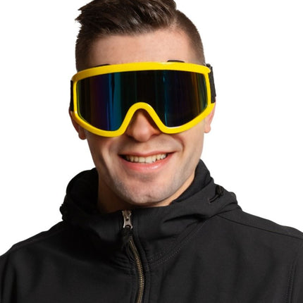 Ski Bril Geel van Partychimp koop je bij Partywinkel