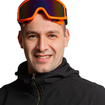 Ski Bril Oranje van Partychimp koop je bij Partywinkel
