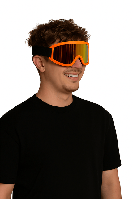 Skibril Oranje van Partychimp koop je bij Partywinkel