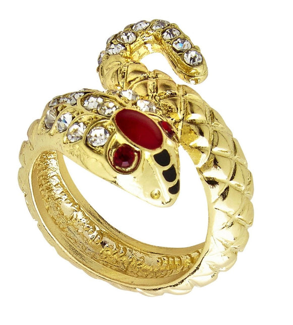 Slang Ring Goud van Widmann koop je bij Partywinkel