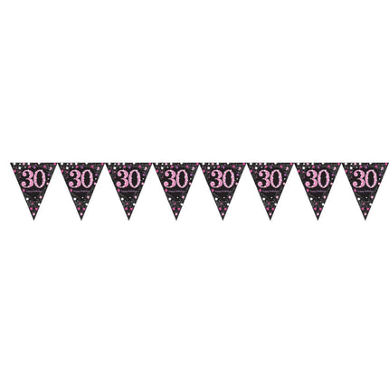 Slinger 30 Jaar Happy Birthday Roze 4m van Riethmueller koop je bij Partywinkel