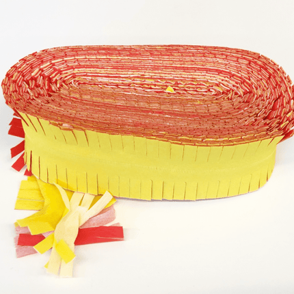 Slinger Crepe Rood Wit Geel Brandvertragend 24m van WeFiesta koop je bij Partywinkel
