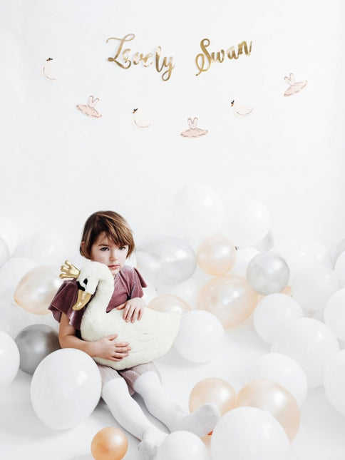 Slinger Lovely Swan Goud 64cm van Partydeco koop je bij Partywinkel