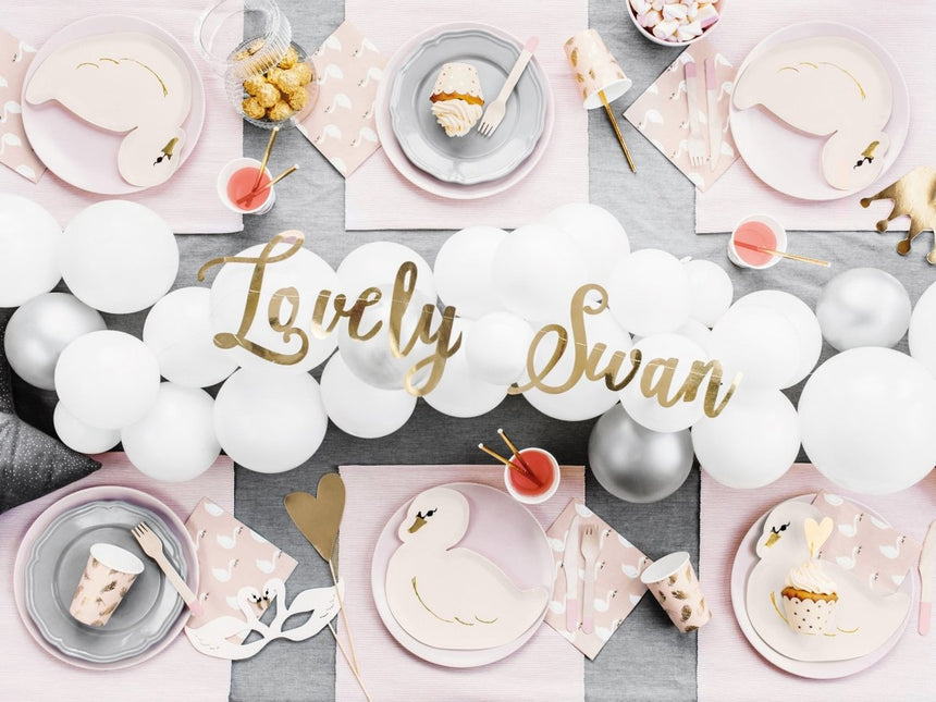 Slinger Lovely Swan Goud 64cm van Partydeco koop je bij Partywinkel