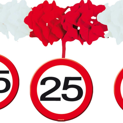 Slinger met Onderhanger 25 Jaar Verkeersbord 4m van Folat koop je bij Partywinkel