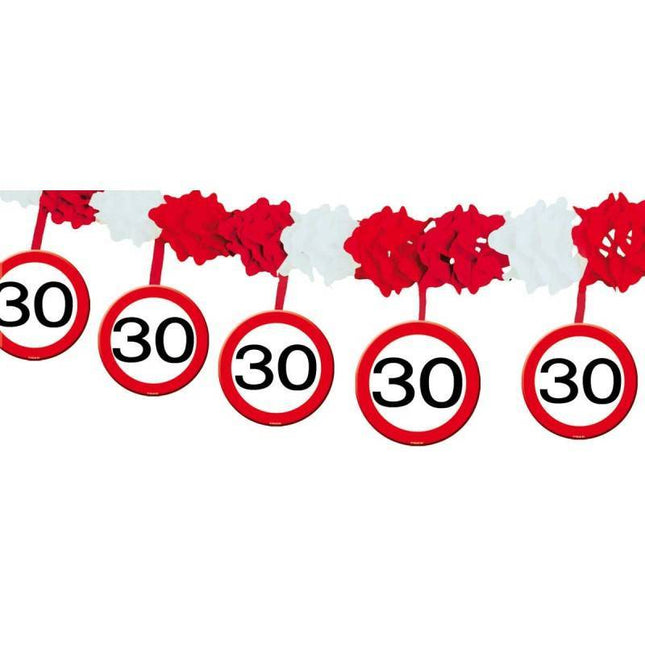 Slinger met Onderhanger 30 Jaar Verkeersbord 4m van Folat koop je bij Partywinkel