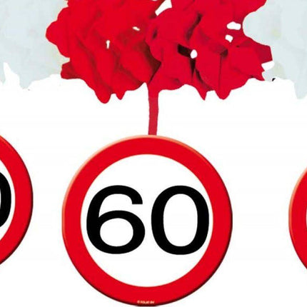 Slinger met Onderhanger 60 Jaar Verkeersbord 4m van Folat koop je bij Partywinkel