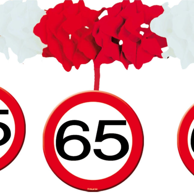 Slinger met Onderhanger 65 Jaar Verkeersbord 4m van Folat koop je bij Partywinkel