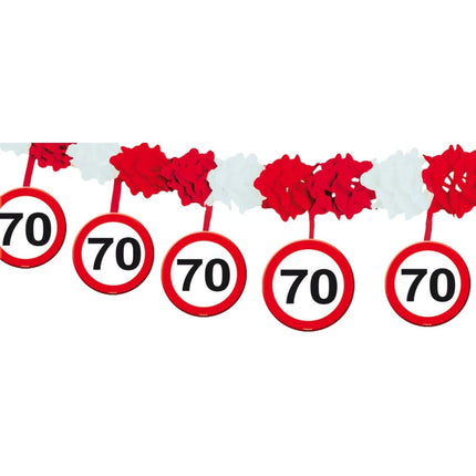 Slinger met Onderhanger 70 Jaar Verkeersbord 4m van Folat koop je bij Partywinkel