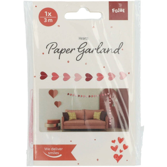 Hartjes Slinger Roze Mini 3m van Folat koop je bij Partywinkel