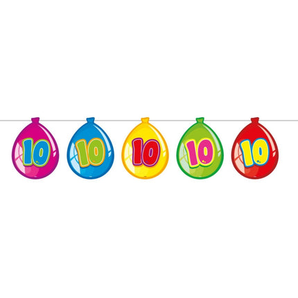 Slingers 10 Jaar Ballonnen 10m van Folat koop je bij Partywinkel